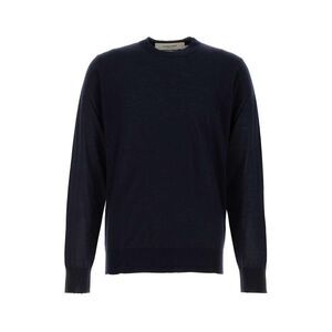 GOLDEN GOOSE Men's Crew Neck Fine Knit Sweater Men BLUE Sweaters & Cardigans